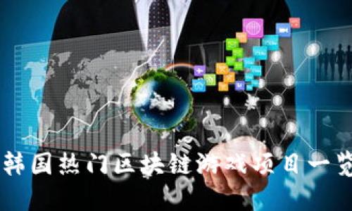韩国热门区块链游戏项目一览